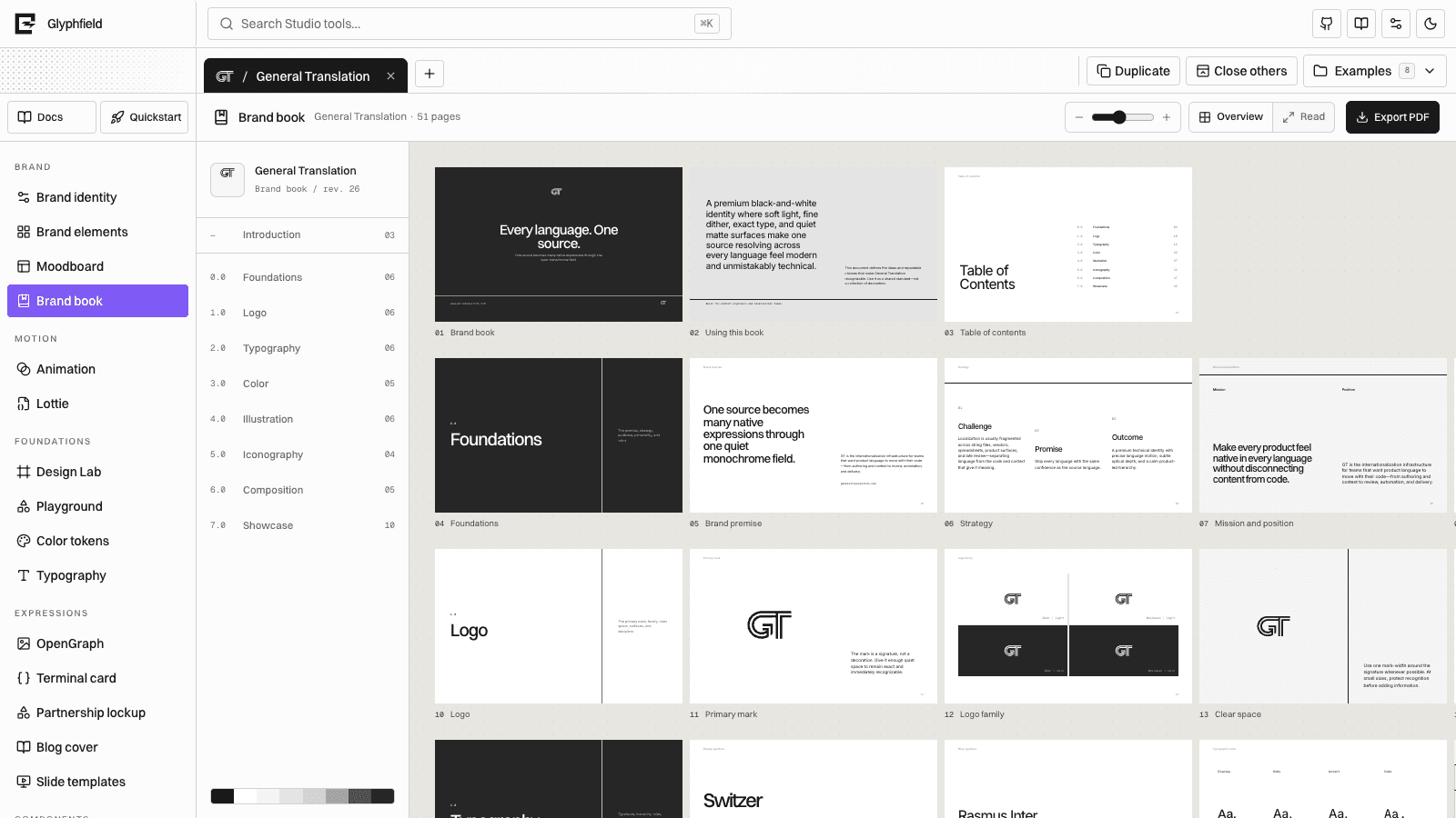 General Translation Brand Book overview