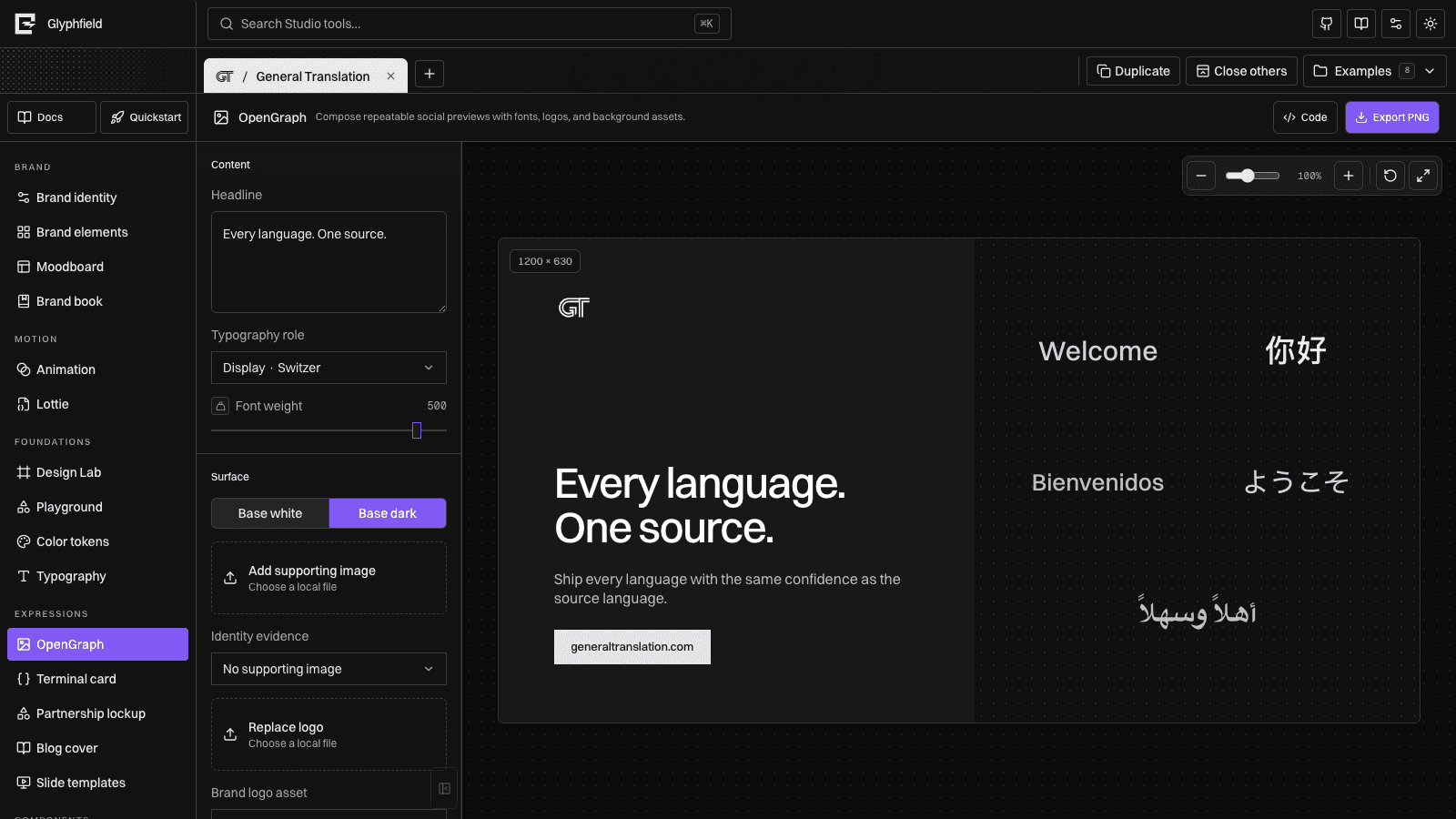 General Translation OpenGraph editor and social preview